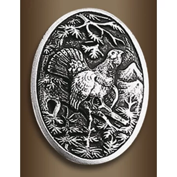 Blaser ezüst markolatrózsa, fajdkakas