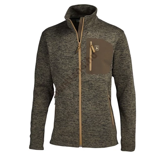 Deerhunter Sarek kötött fleece kabát , olive night melange szín