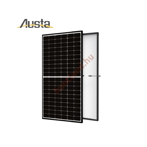 Austa Monokristályos napelem modul AU410-27V-MH félbevágott technológia 410W, fekete keret